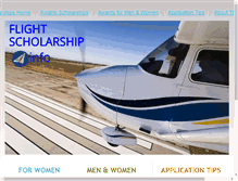 Tablet Screenshot of flightscholarship.info